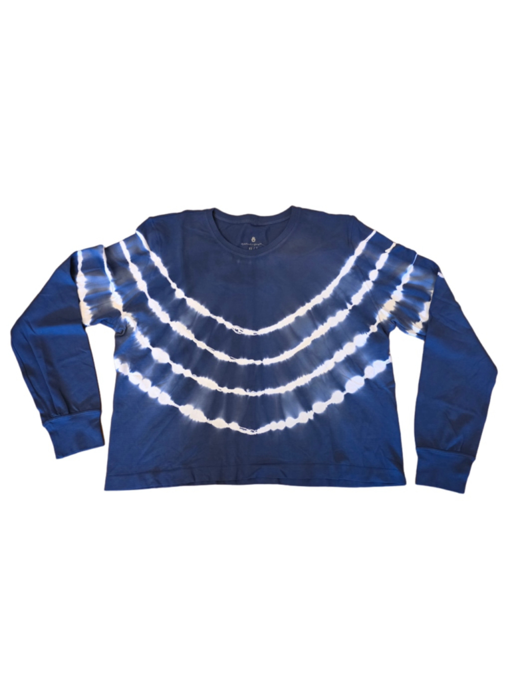 Spiritual Gangster Supernova XS Long Sleeve blue arched shibori pattern Yoga - Picture 3 of 7